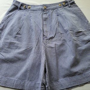 White Stag Blue/Black Checkered Shorts